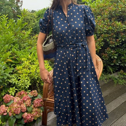 Nina kjole - Navy - by Lund