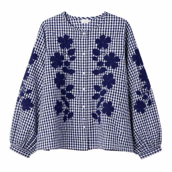 Tyra bluse - Navy - by Lund