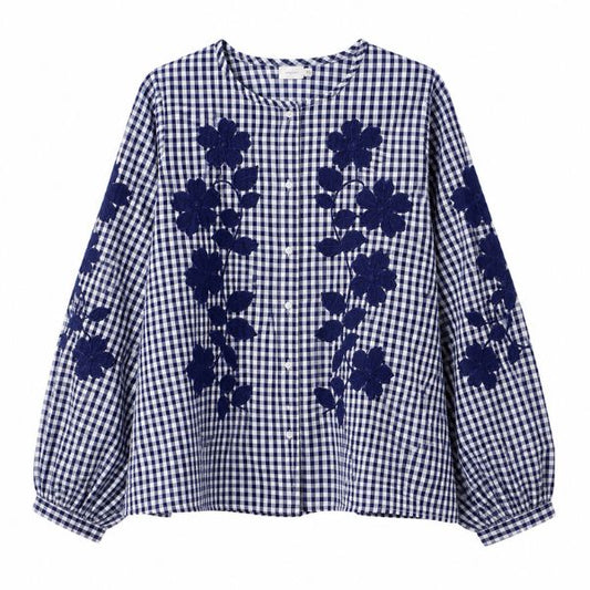 Tyra bluse - Navy - by Lund