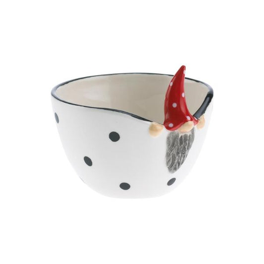 Hvid skål t. fyrfad  - Nääsgransgården