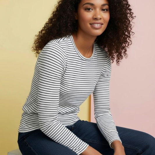 Sisa bluse - Navy striber - Ofelia