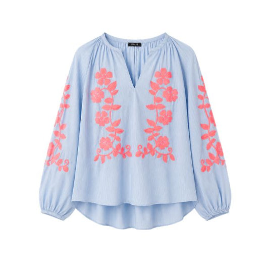 Boheme skjorte - Blå - Qnuz