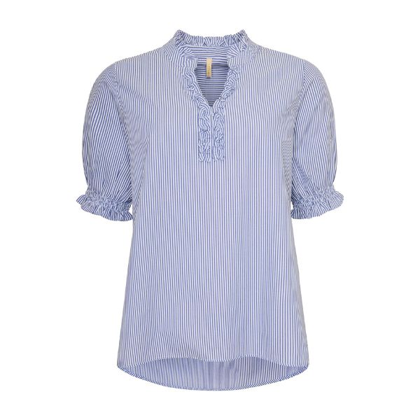 Damie bluse - Blå striber - Ofelia