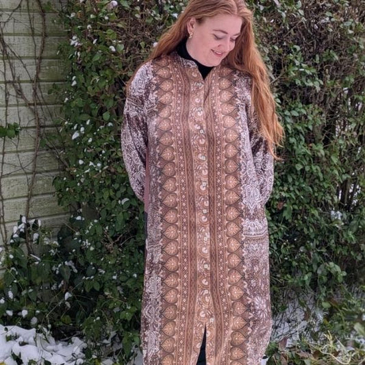 Satin kjole - Marron - Qnuz