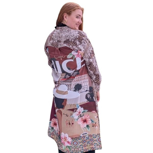 Satin kjole - Marron - Qnuz