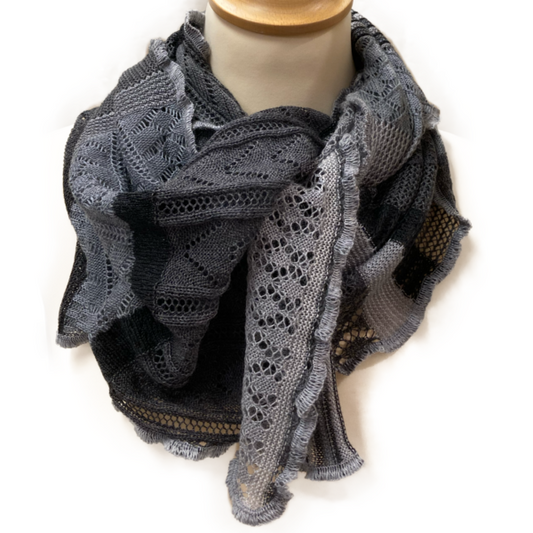 Invero merino uld tørklæde, Nebel