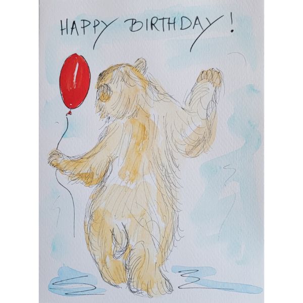 Kunstpostkort - Happy birthday (Ballon) - Susanne Kalmar