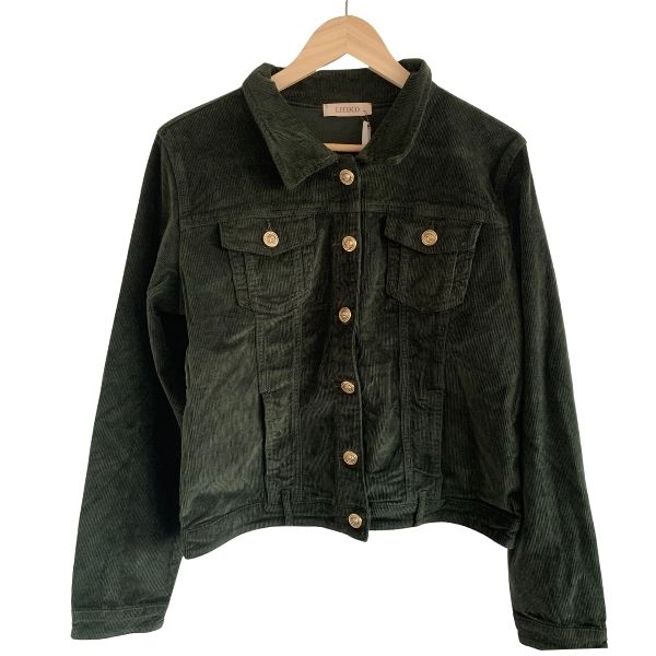 Nanni jakke - Grøn fløjl - Lecoco