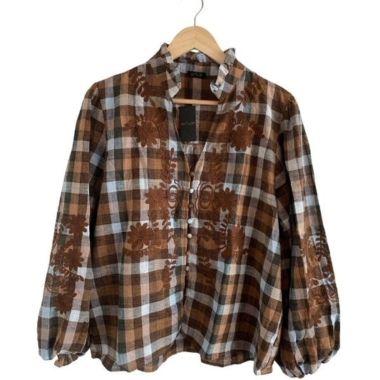 Skakternet skjorte - Marron - Qnuz