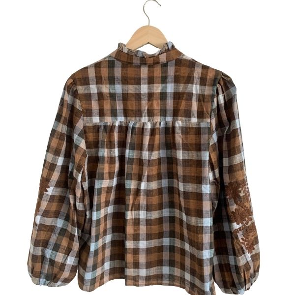 Skakternet skjorte - Marron - Qnuz