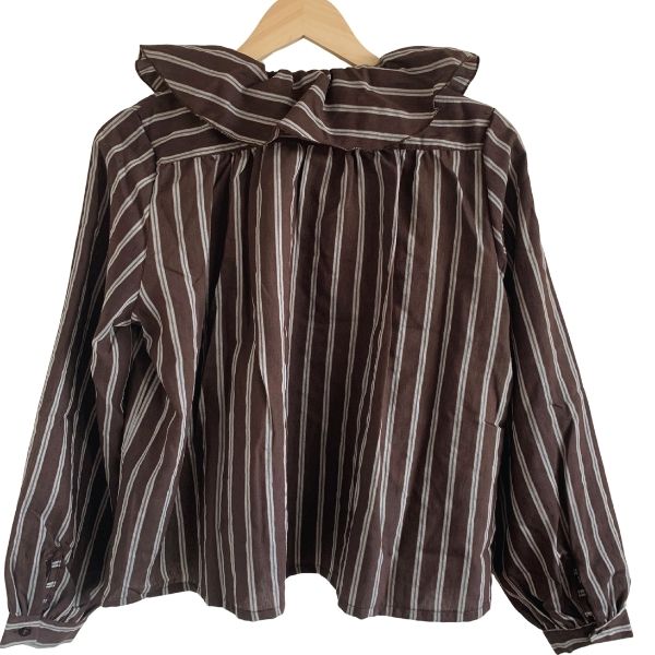 Maggie bluse m. flæser - Choco - Lecoco