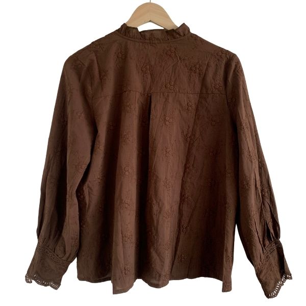 Lace skjorte - Marron - Qnuz