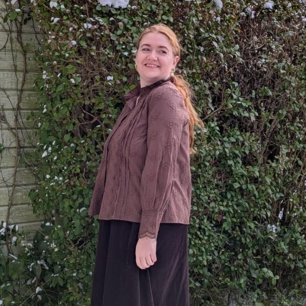 Lace skjorte - Marron - Qnuz