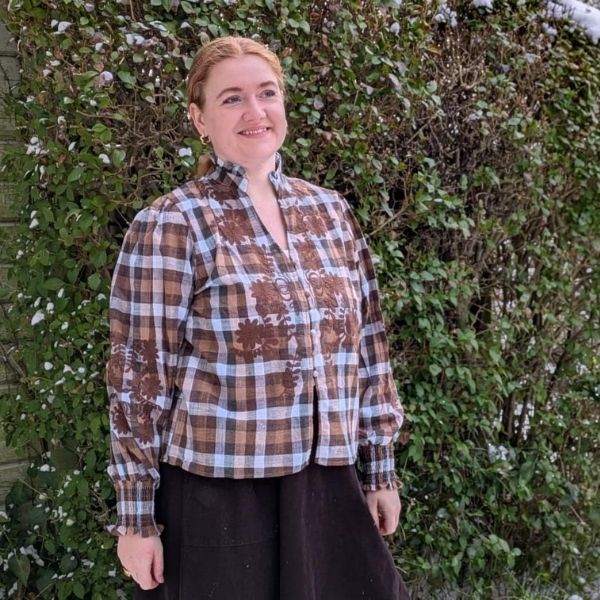 Skakternet skjorte - Marron - Qnuz