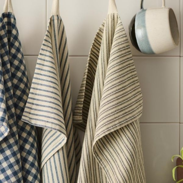 Viskestykke - Sorte striber - Ib Laursen