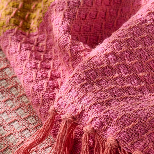 Plaid 130*160 - Pink/orange - Ib Laursen