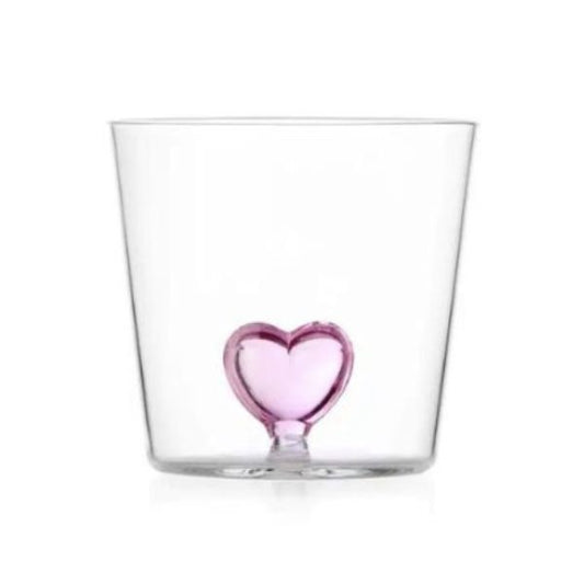 Glas - Lyserødt hjerte - Cuore - Ichendorf