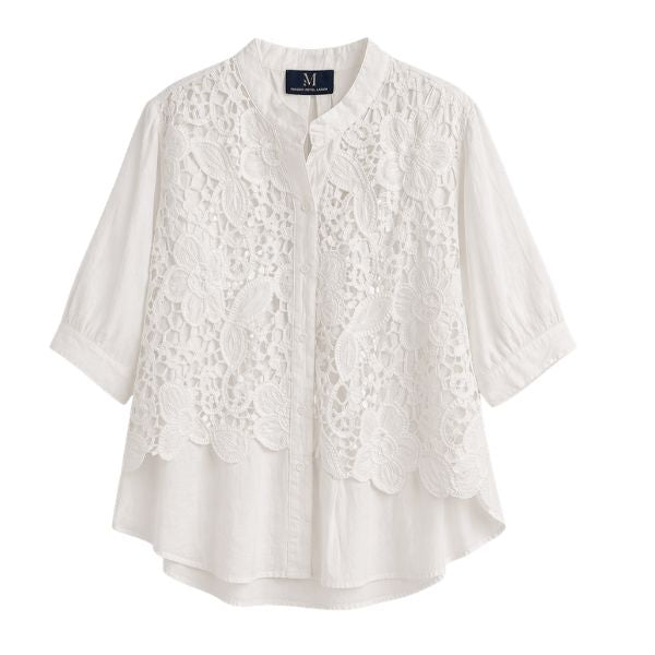 Lace skjorte - Hvid - Marc Lauge