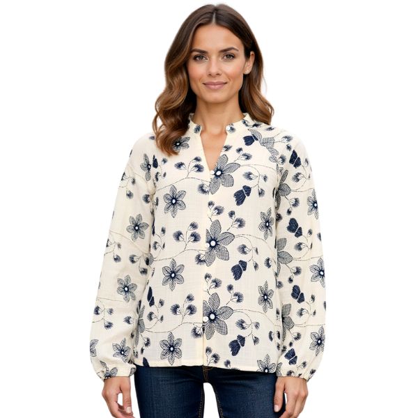 Flora skjorte - Cream - Ofelia