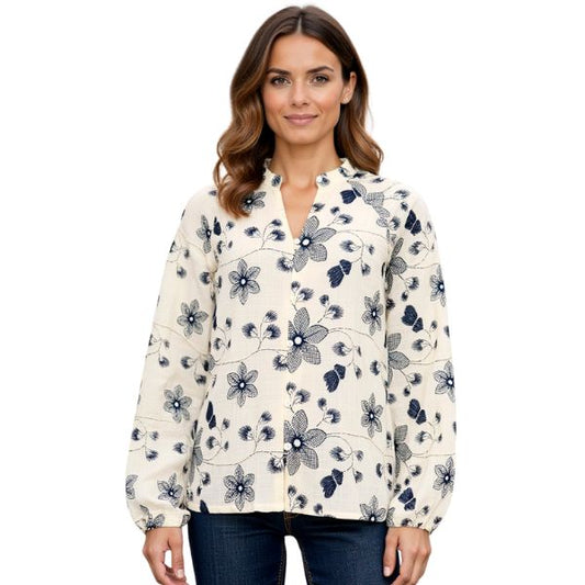 Flora skjorte - Cream - Ofelia