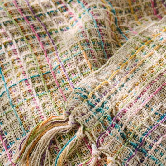 Plaid 130*160 - Multifarvede striber - Ib Laursen