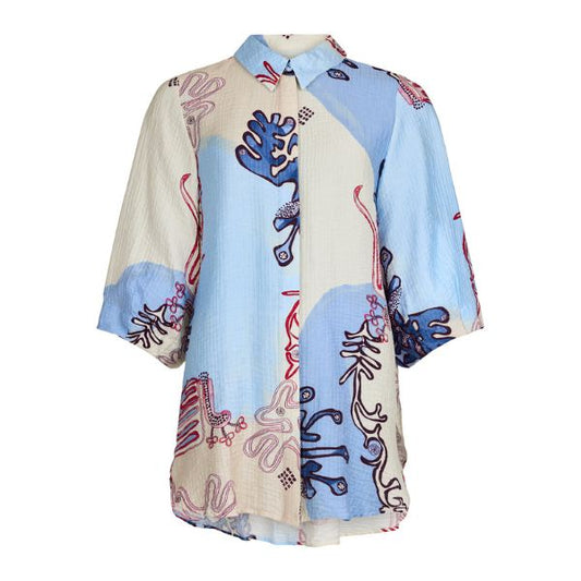 Lang skjorte - Lyseblå koralrev - NOEN