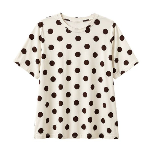 Jenni t-shirt - Brune prikker - Ofelia
