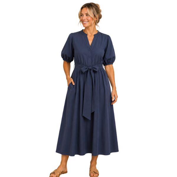 Vera kjole - Navy - By Lund