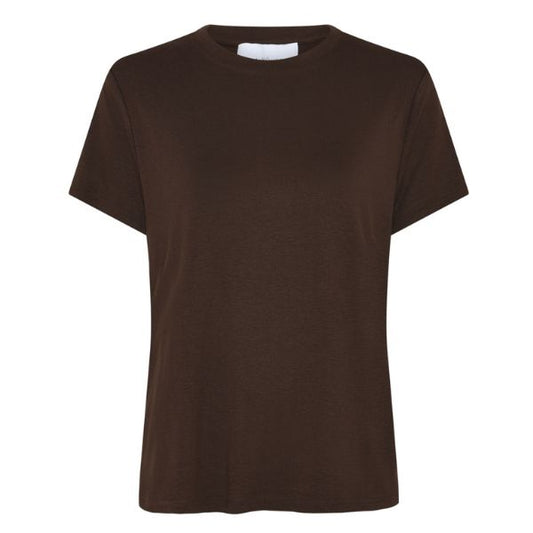 Line T-shirt - Dark brown - La Róuge