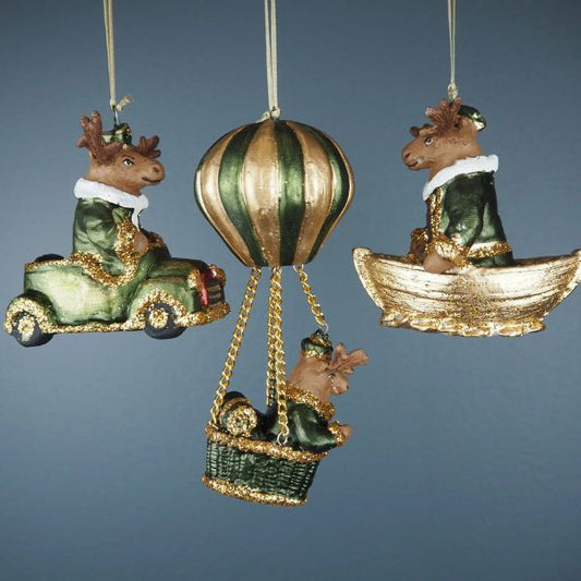 Julefigur grønne elge