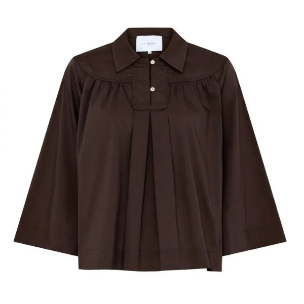 Vilma shirt - Dark Brown - La Róuge