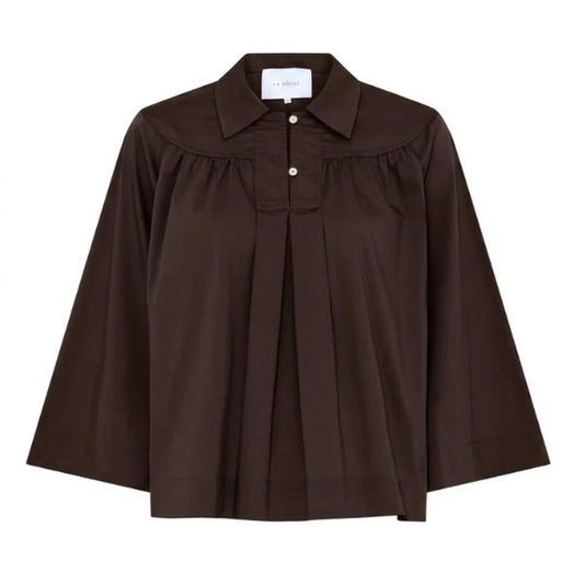 Vilma shirt - Dark Brown - La Róuge