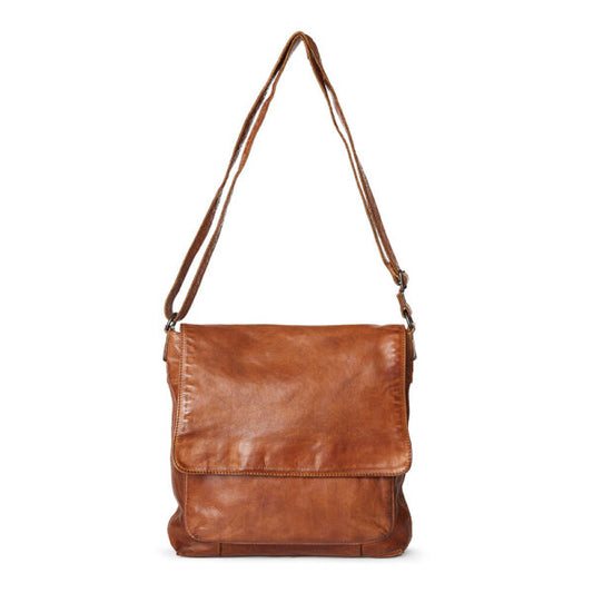 Medium Taske m/overslag - Cognac 098-11 - Pia ries