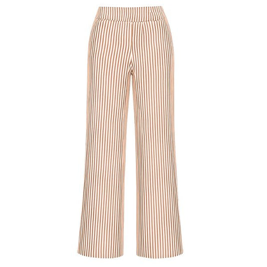 Victoria bomuldsbukser – Beige striber  – Amaze Cph.