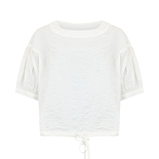 Crepe bluse - Cream -  NOEN