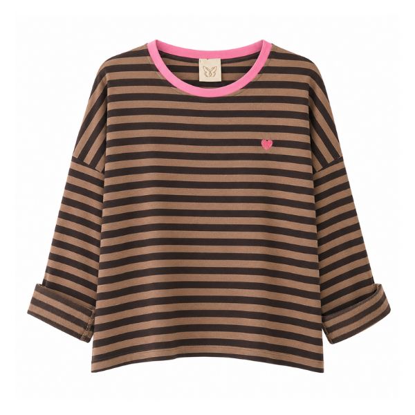 Bluse - Brune striber - Boho Love