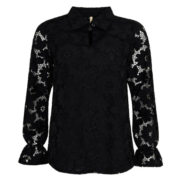 Oasis bluse - Sort - Ofelia