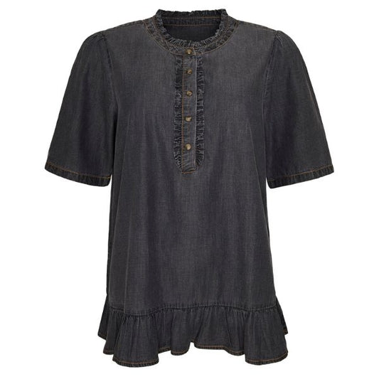 Gill bluse - Grå denim - Ofelia