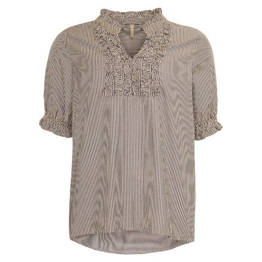 Damie bluse sand striber ofelia
