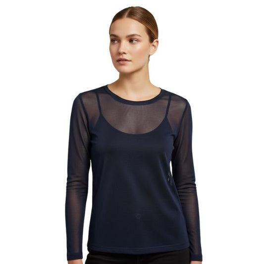 Gitti mesh bluse - Navy - Ofelia