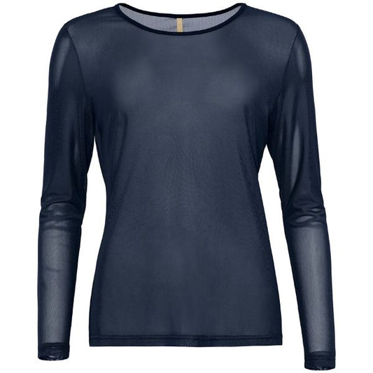 Gitti mesh bluse - Navy - Ofelia