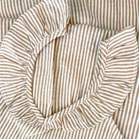 Silke kjole - Beige striber - Ofelia