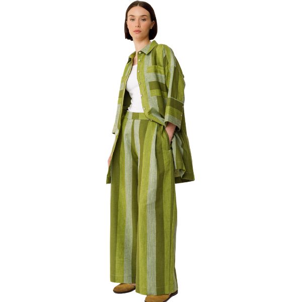 Lur Trouser - Green stripes - SKFK