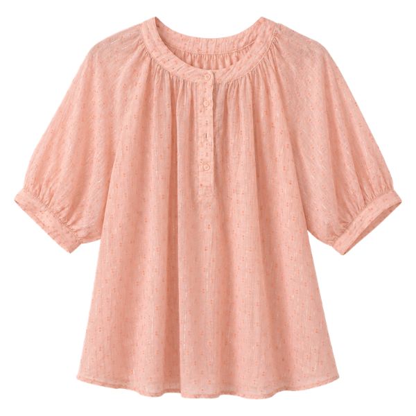 Bluse - Rosa m. sølvtråde - Boho love