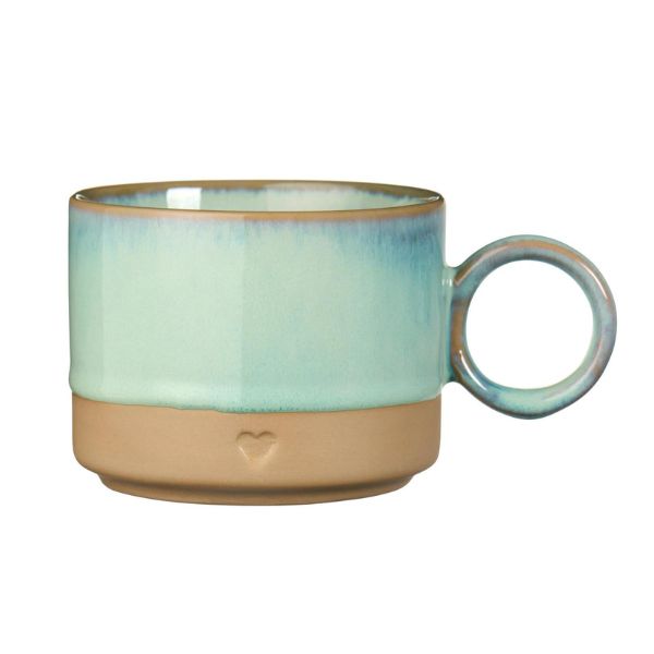 Krus m. hank - Heart - Lysegrøn - Ib Laursen