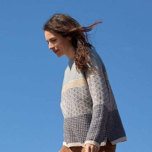 Thelma merino bluse - Soft blue - Mansted