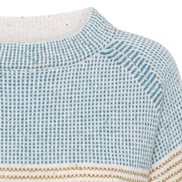 Thelma merino bluse - Soft blue - Mansted