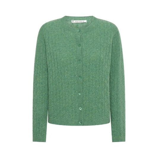 Carroll merino cardigan - Grass - Mansted