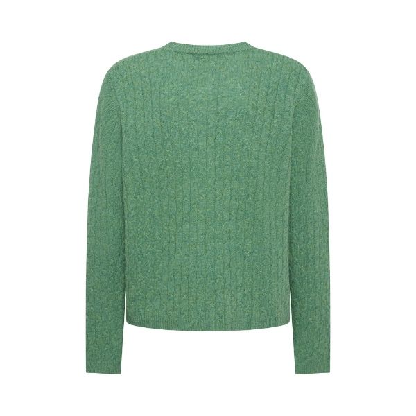 Carroll merino cardigan - Grass - Mansted