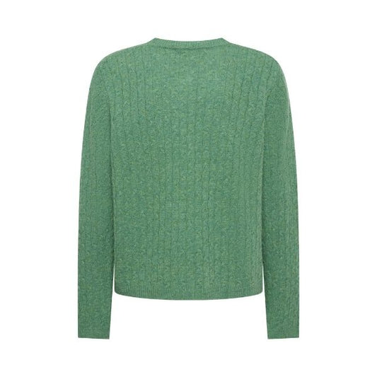 Carroll merino cardigan - Grass - Mansted